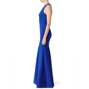 Theia Womens Cobalt Smooth Mermaid Gown Blue Size 10